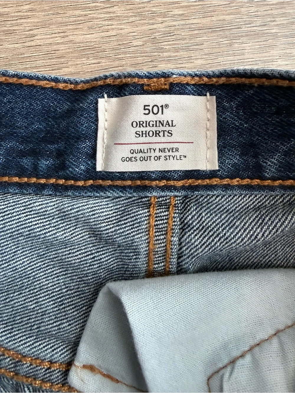 Levi's 501 Original High-Rise Distressed Jean Shorts Size 27